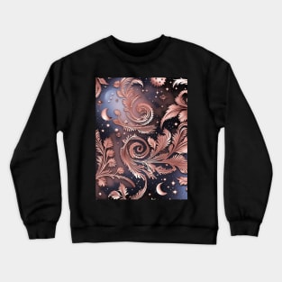 Other Worldly Designs- nebulas, stars, galaxies, planets with feathers Crewneck Sweatshirt